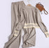 Single Breasted Design Round Neck Knitted Co-Ord Sets